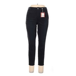 Mossimo Black Skinny Corduroy Cropped High Waisted Pant - Size 14